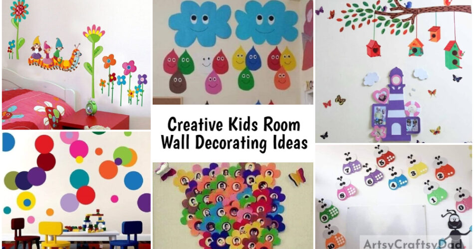 Creative Kids Room Wall Decorating Ideas Using Recycled Materials