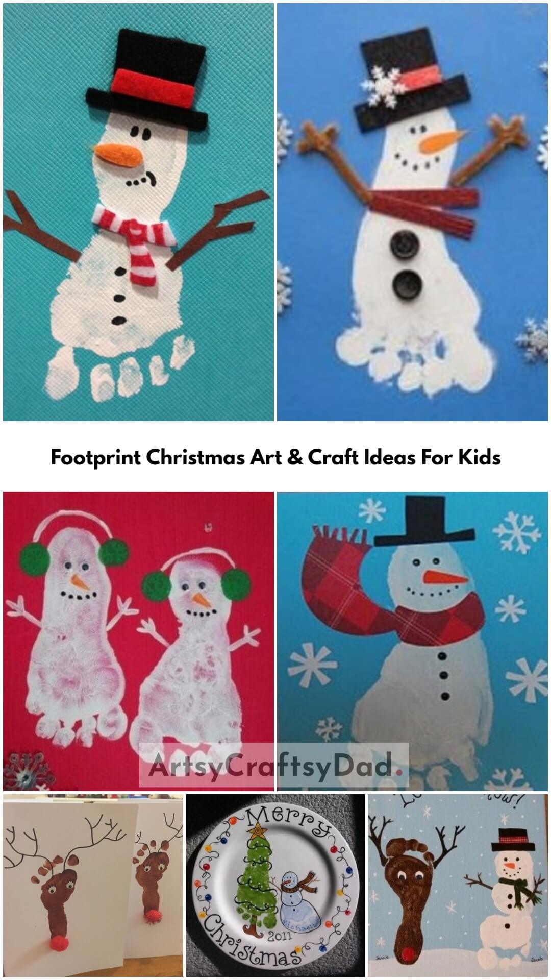 Amazing Footprint Christmas Art &amp; Craft Ideas For Kids