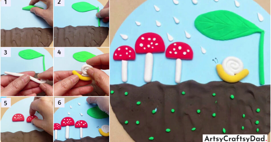 Mushroom & Snail Clay Craft Tutorial For School Kids