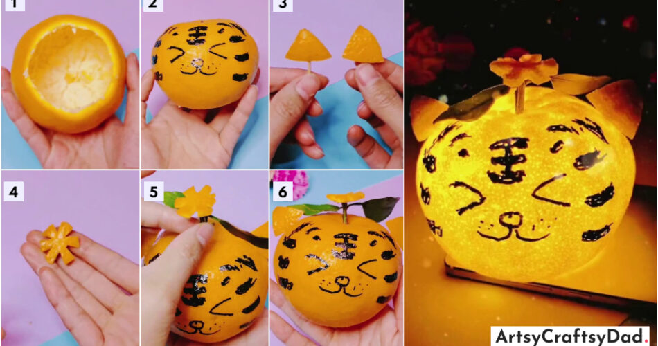 Orange Peel Cat Lamp - Amazing Craft Tutorial