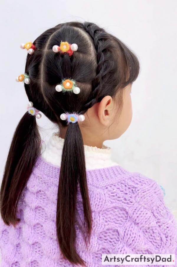 Simple Crown Braids Hairstyle For Kids-Gorgeous Braided Hairdo for Children
