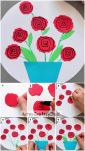 Spiral Flower Pot Paper Craft Tutorial