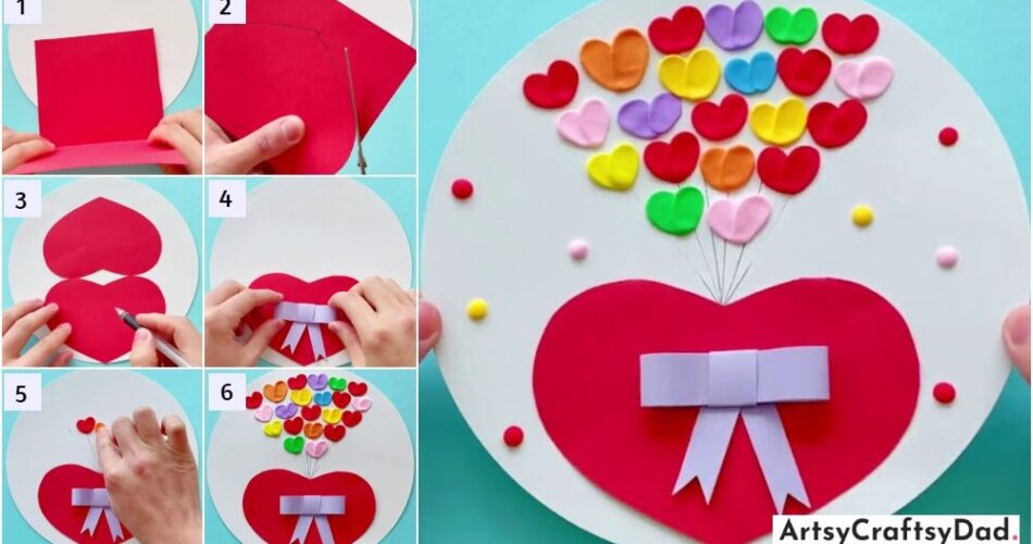 Heart Shape Card - Paper & Clay Craft Tutorial