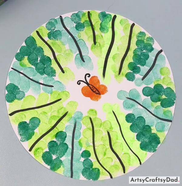 A Basic Stamp Butterfly Painting Art for kids 