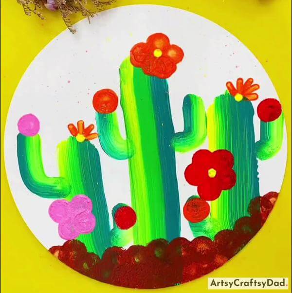 A Vibrant Cactus Tree Drawing Ideas for Kids 