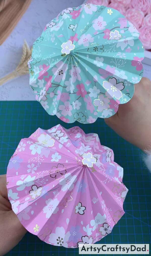 Adorable Origami Paper Umbrella Craft Idea for Kids 