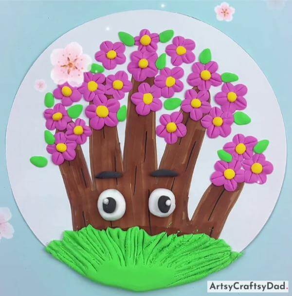Adorable Tree & Flower Clay Craft Idea for Kids 