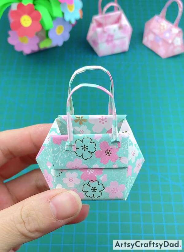 Amazing Origami Paper Handbag Craft Idea for Kids 