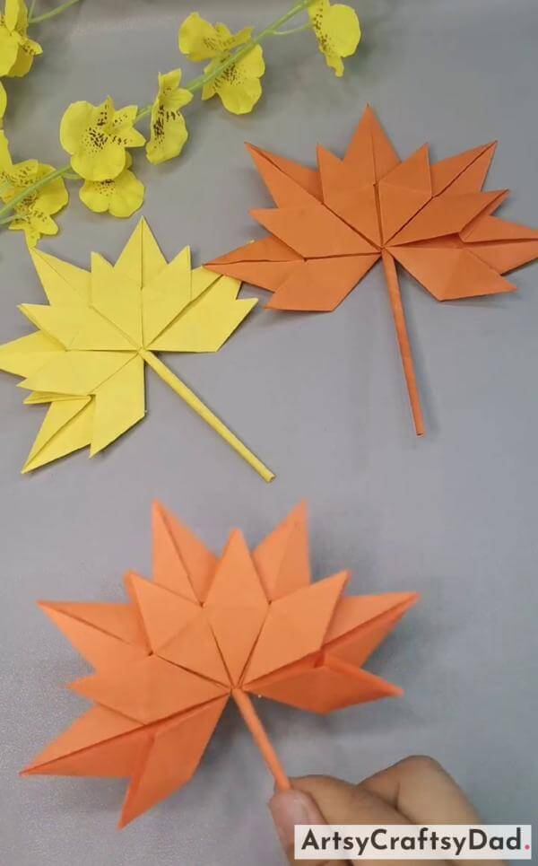 Amazing Origami Paper Maple Leaf Craft Idea For Kids
