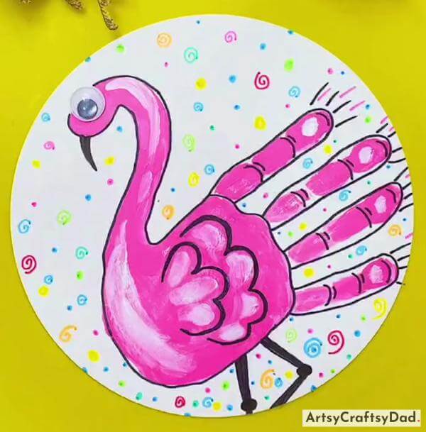 Beautiful Flamingo Drawing Idea For Little Ones