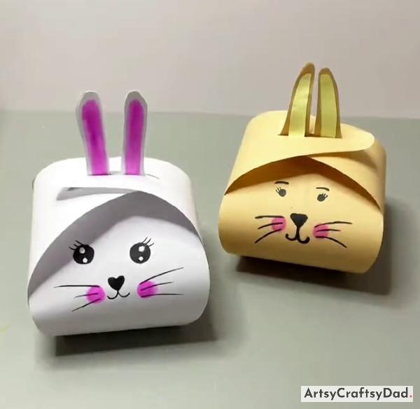 Beautiful Rabbit Box Craft Idea Kids