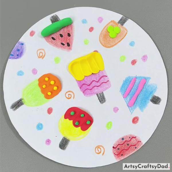 Colorful Ice Cream Clay Art & Craft Idea for Kids 