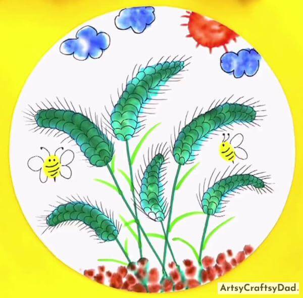 Creative Corn Drawing Art for Toddlers 