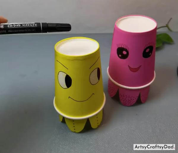 Creative Octopus Paper Cup Craft Idea For Beginners