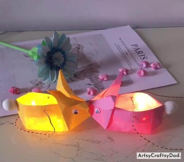 Creative Rabbit Paper Craft Idea For Home Decor