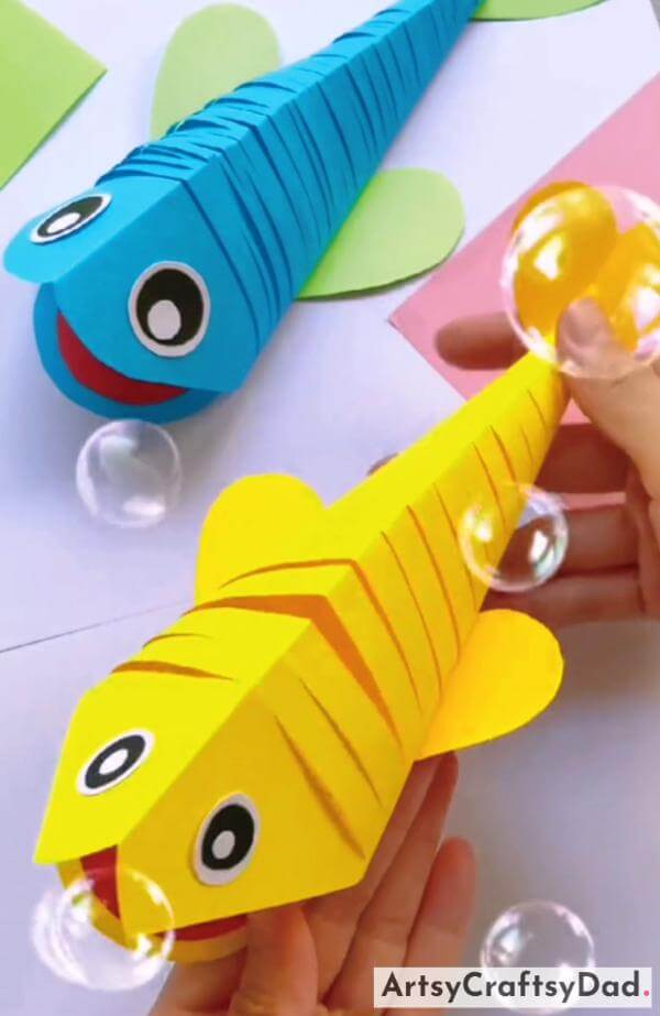 Cute Easy To Make 3d Paper Fish Crafts For Little Ones