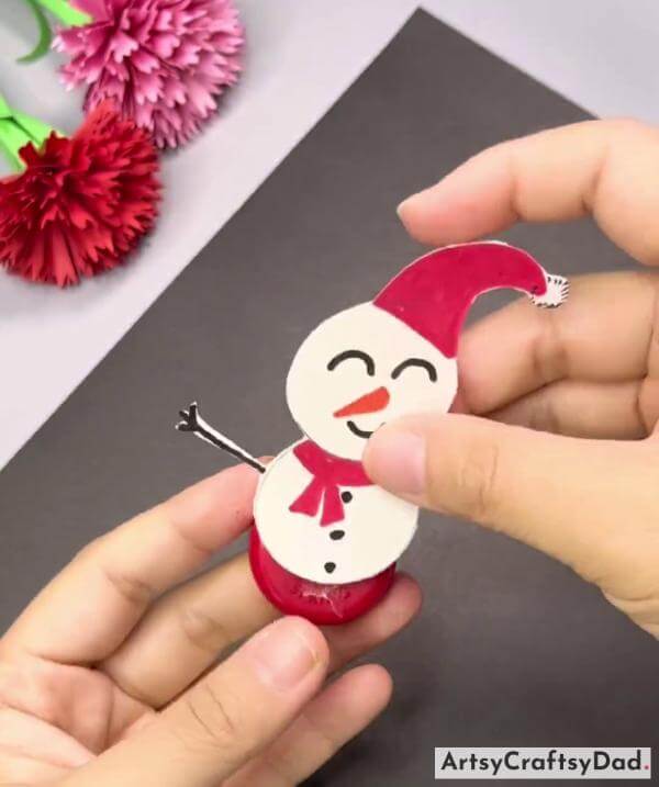 Cute Origami Paper Snowman Craft Idea For Beginners