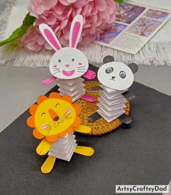 Diy Bouncing Paper Animal Craft For Kids