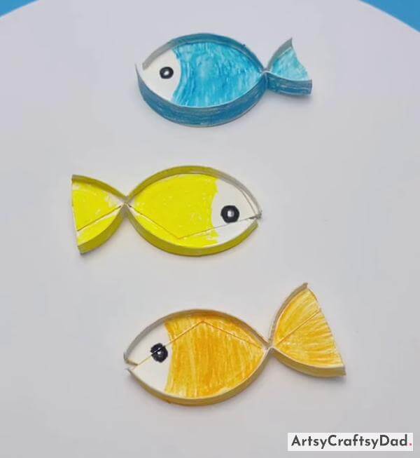 DIY Colorful Fishes Paper Cup Idea For Kids