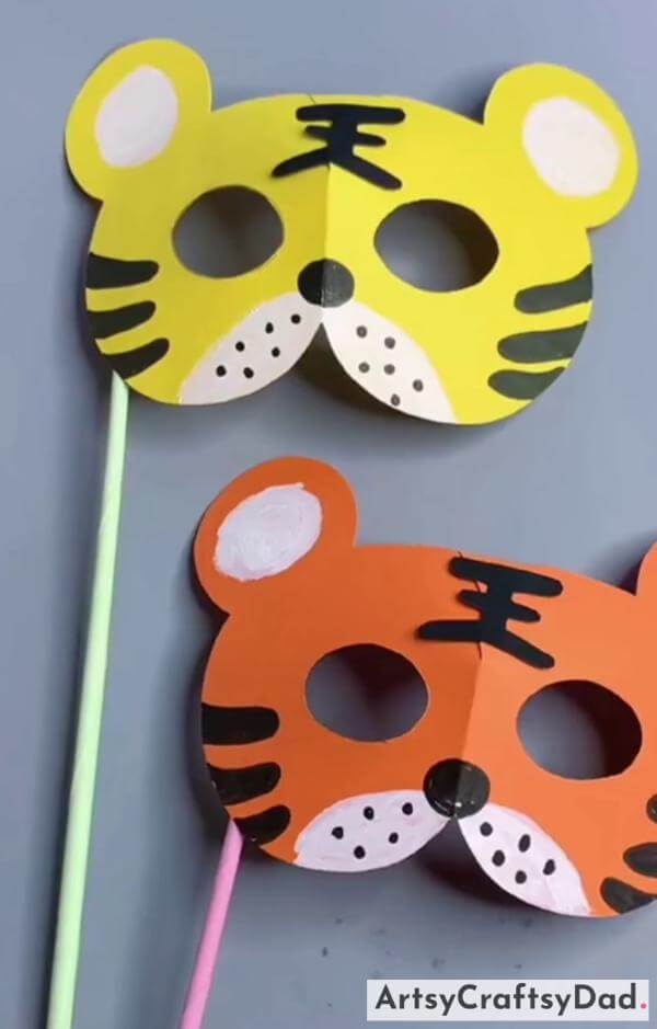 DIY Creative Tiger Eye Mask Paper Craft For Little Ones