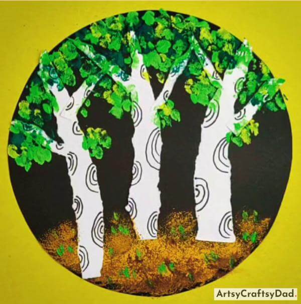 DIY Tree Drawing Art for Chidren 