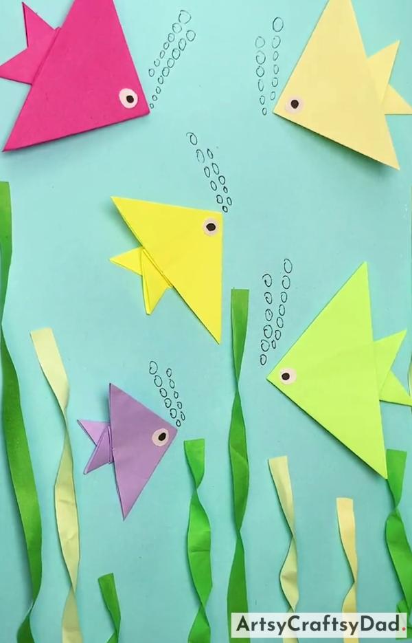 DIY Underwater Scenery Craft Idea Using Paper