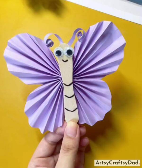 Easy To Make Butterfly Paper Craft Using Stick