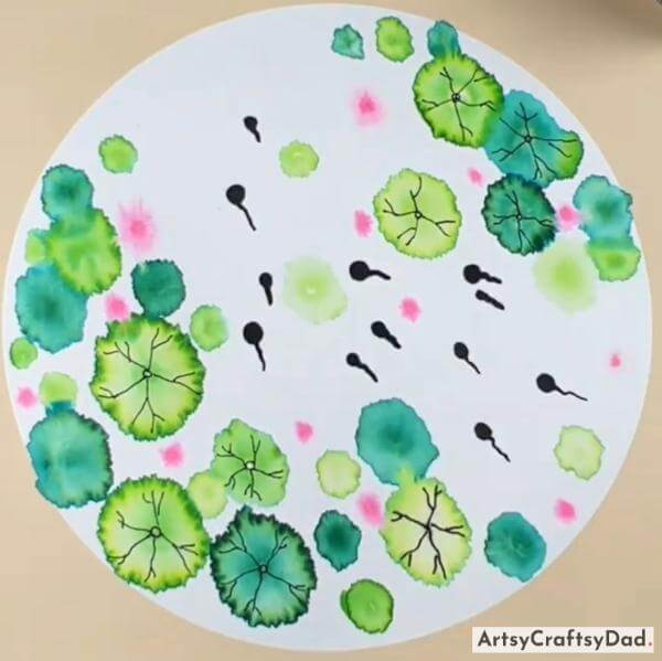 Easy To Make Circle Stamp Insects Painting For Kids 