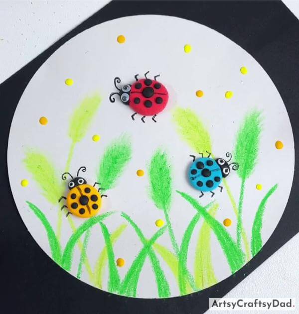 Easy to Make Clay Lady Bugs Craft Idea for Children 
