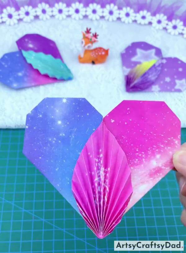 Easy to Make Origami Paper Heart Craft Idea for Little Ones 