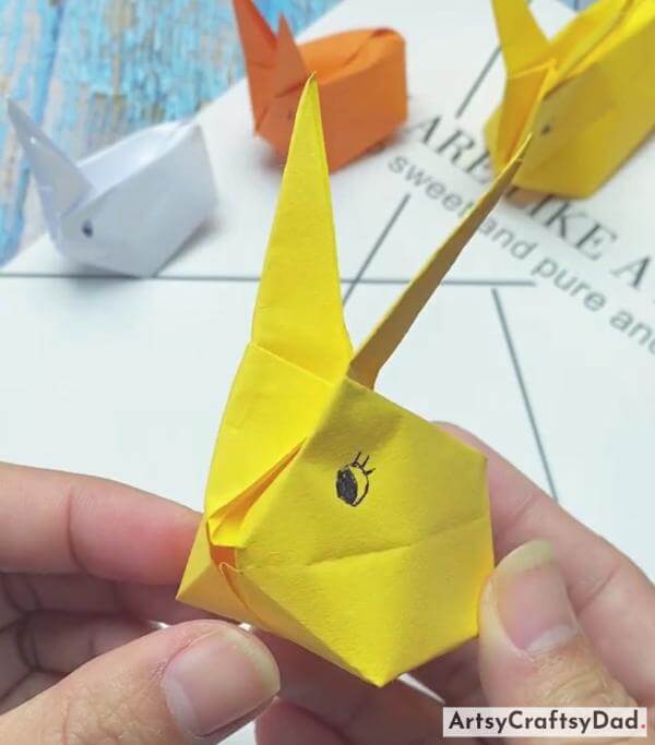 Easy to Make Origami Paper Rabbit Craft Idea for Kids 
