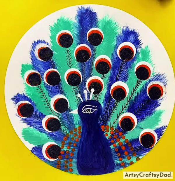 Easy To Make Unique Peacock Painting Craft For Kids