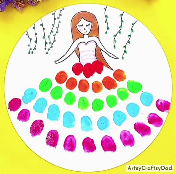 Easy To Make Watercolor Girl Drawing Art for Kids 