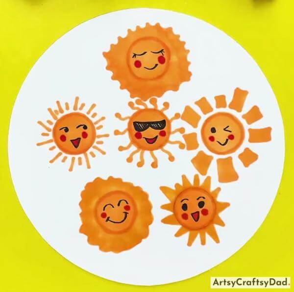 Fun To Make Circle Emoji Painting for Kids 