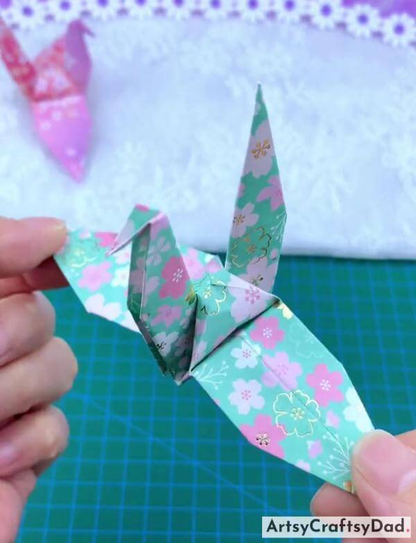 Gorgeous Origami Paper Crane Craft Idea for Kids 