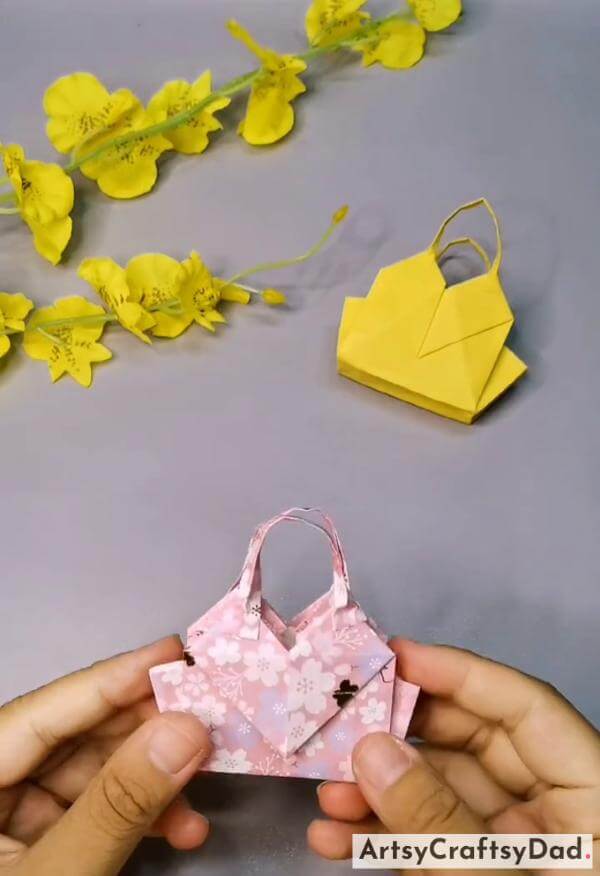 Impressive Origami Paper Bag Craft Idea For Kids