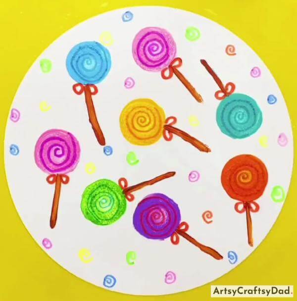 Simple Colorful Candy Drawing Ideas for Kids 