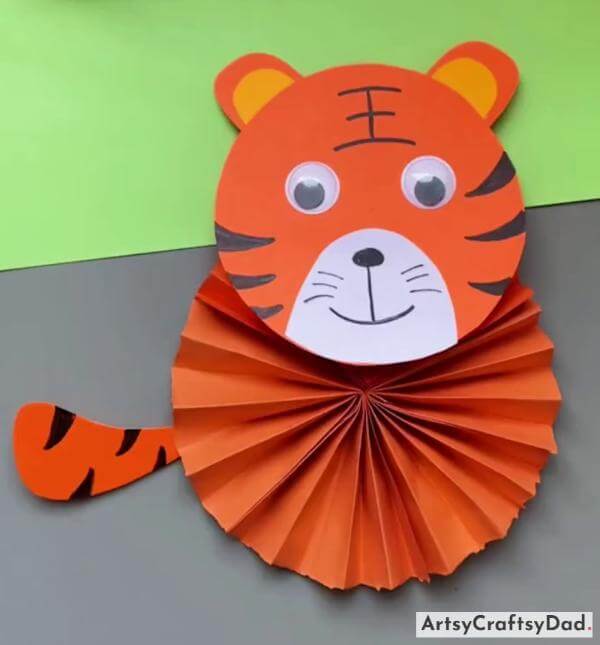 Simple Paper Tiger Animal Craft For Kids To Make At Home