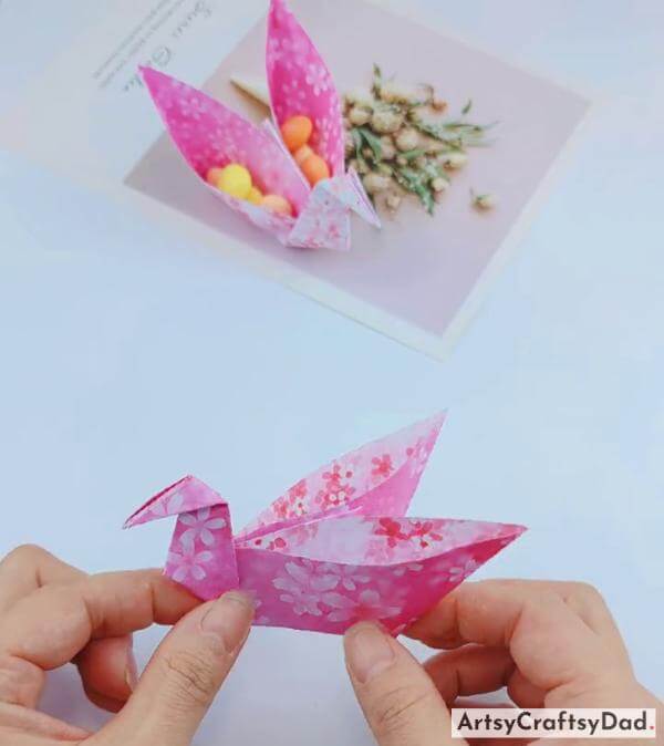 Simple to Make Origami Paper Swan Craft Idea for Kids 