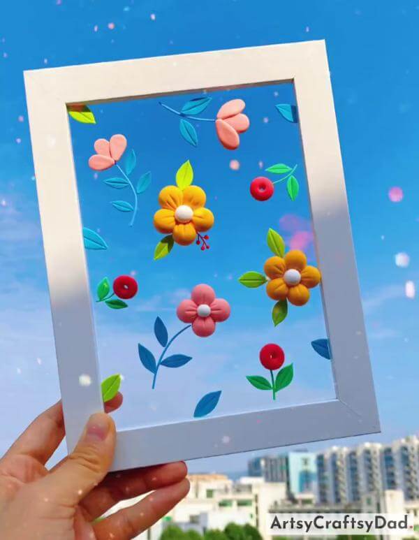 Unique Clay Flower Card Craft for Mothers Day