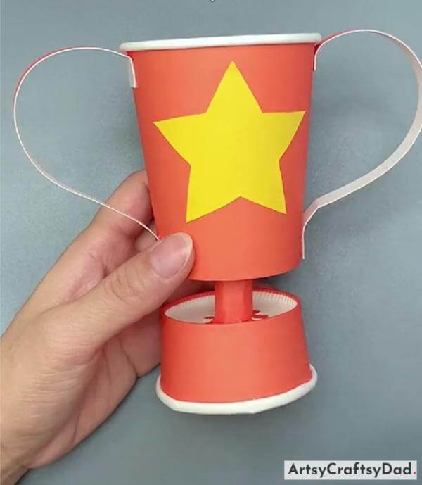 Unique Handemade Trophy Paper Cup Craft For Kids
