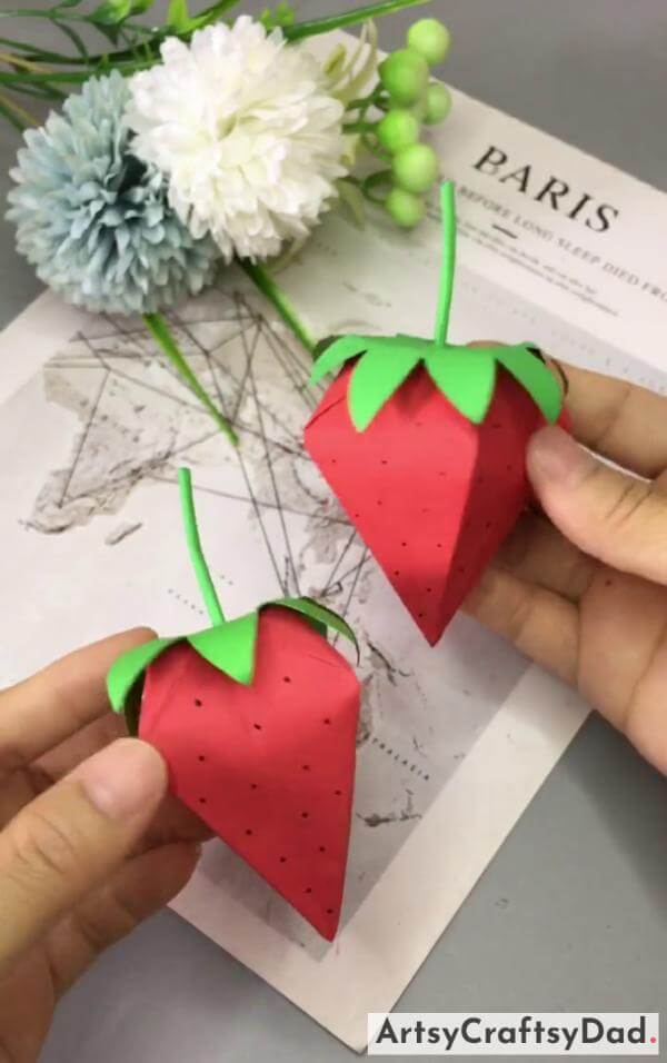 Wonderful Strawberry Craft Idea Using Origami Paper