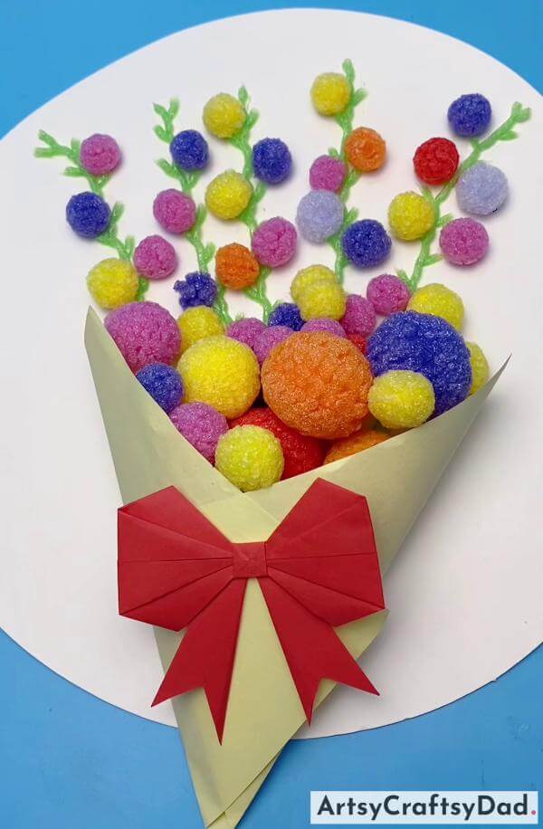 A Colorful Fruit Foam Net Bouquet Craft For Kids