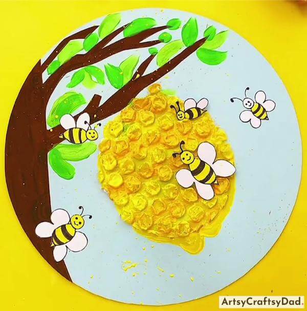 Creative Bubble Bees House Craft For Children