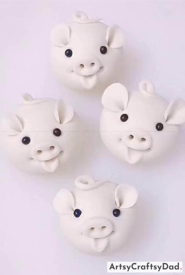 Creative Salt Dough Pig Face Craft For Kids