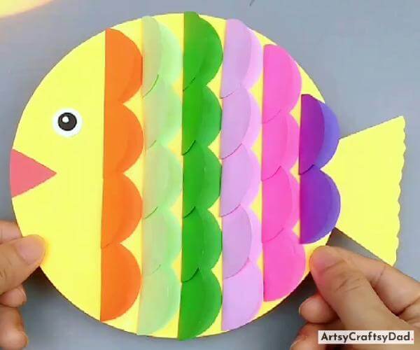Cute Paper Fish Craft For Toddlers