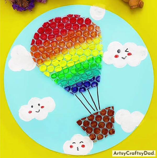 Easy Bubble Hot Air Balloon Craft For Kids