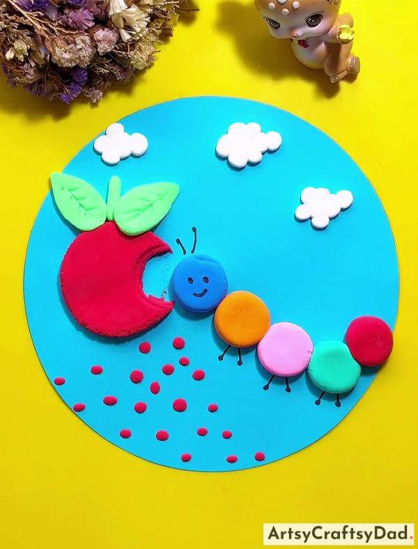Easy Colorful Clay Caterpillar Craft For Kids