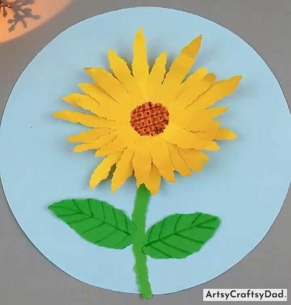 Handmade Paper Sunflower Craft For Kids