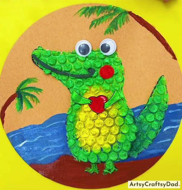 Homemade Bubble Crocodile Craft For Kids